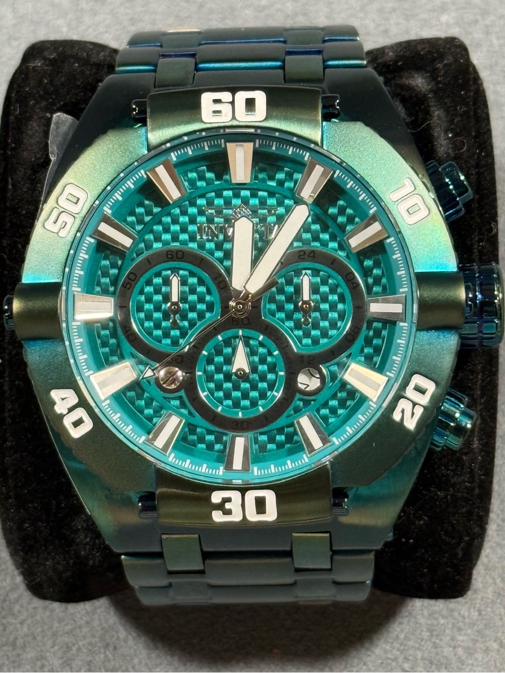 Invicta 40915 Coalition Forces Green Anodized Rainbow Look Chronograph Watch